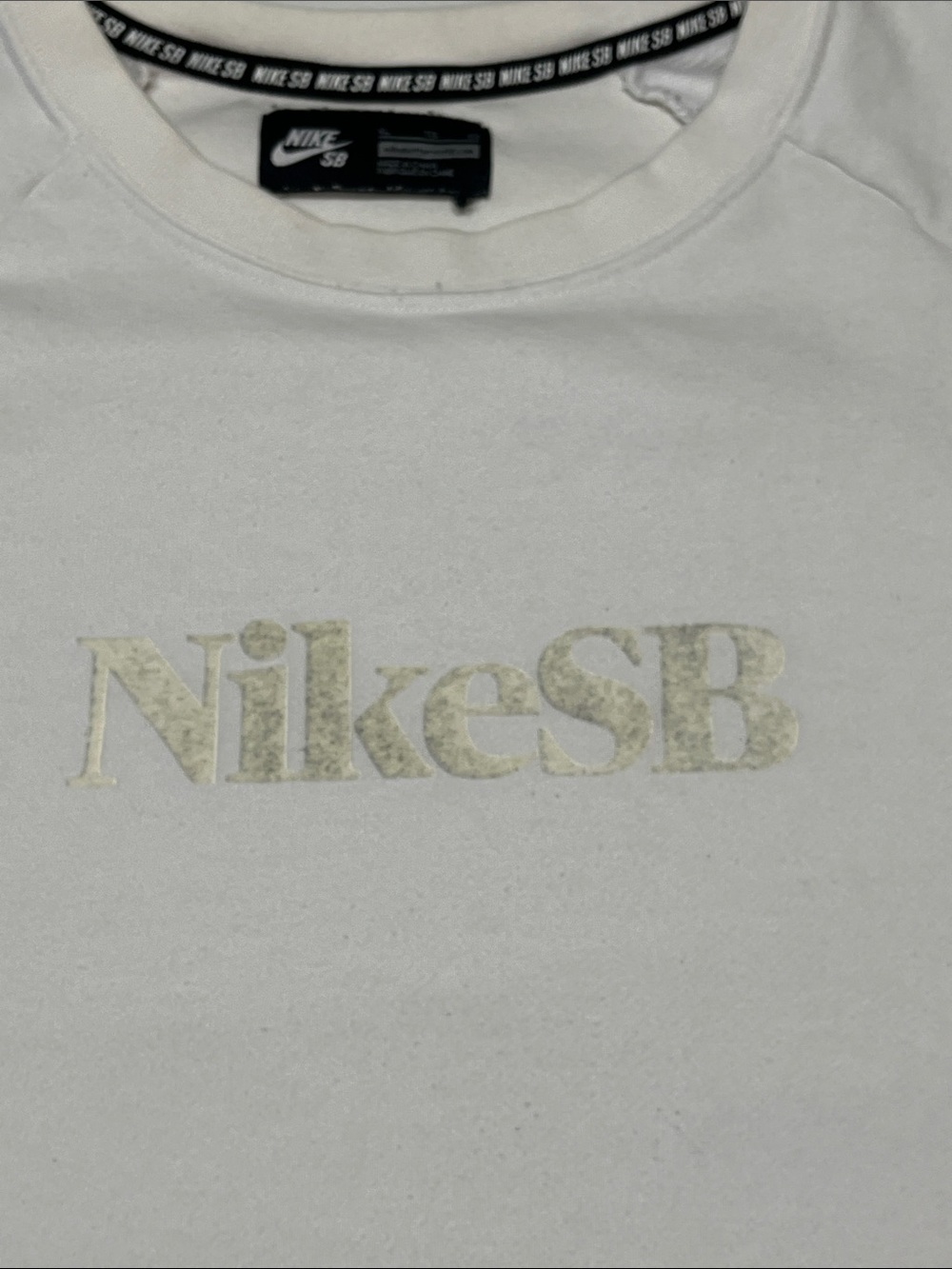 Nike SB Skateboarding White Crewneck Sweatshirt Embroidered Logo XL SKU 0103‎ - Picture 6 of 8